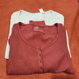 2 Aerie Ribbed  Sweaters